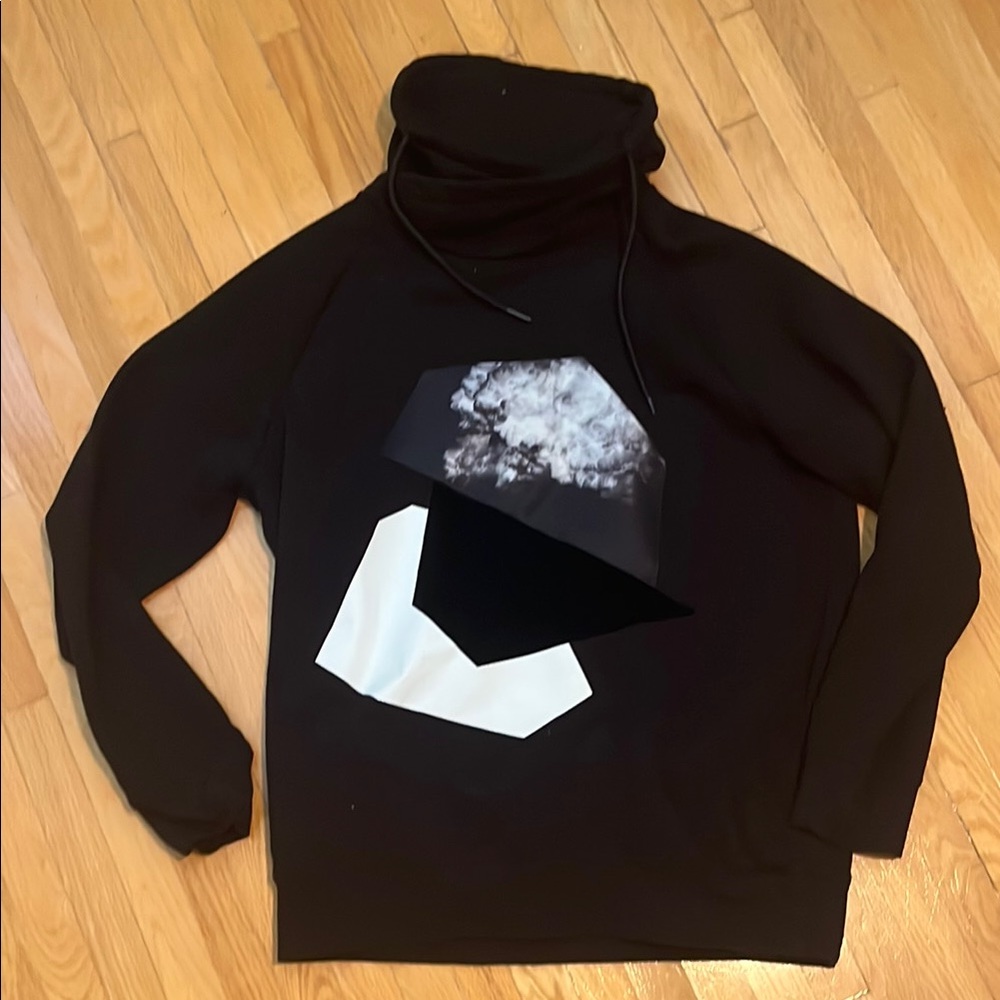 Graphic cowl-neck Sweater